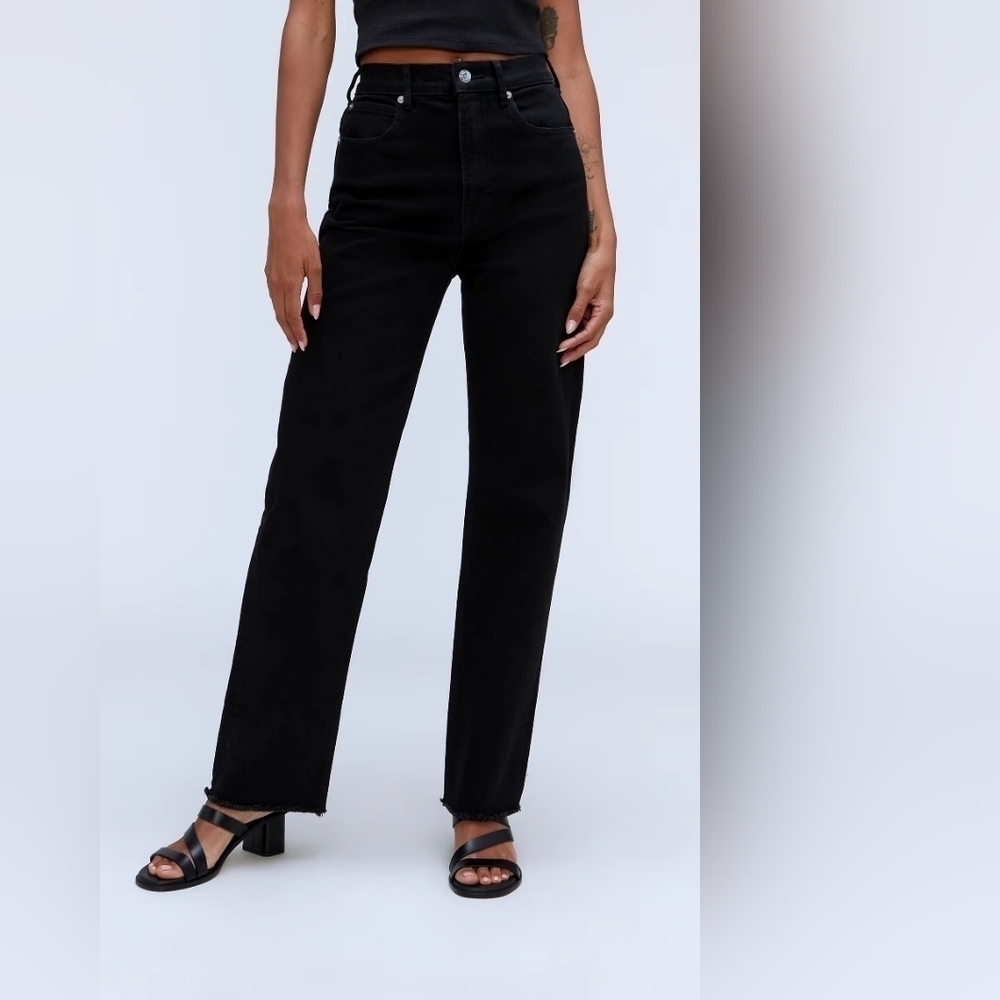 EVERLANE THE WAY HIGH JEAN IN COAL•Size 25 LONG•NWT - Picture 4 of 12